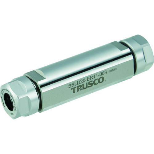         Trusco NC车床双头直柄collet夹SSLD类型（英寸）柄直径3/4总长度为63 for ER11
双头短鼻子类型直柄，扁平式clucks+平衡的纳米螺母NSX SSLD3/4-ER11-033