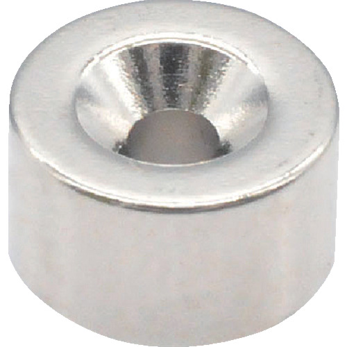 带有盘式螺钉孔的Trusco Neododmium圆形磁铁，外径7mm x 4mm m1.6，1件
带有圆形倒计时螺丝孔的霓虹磁铁 T07R04-M1.6