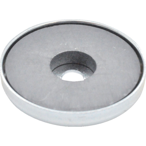 带帽子，圆孔，外径31.5mm x厚度4.7mm 1件的Trusco铁氧体磁铁
带有带孔的帽铁矿磁铁的圆形形状 TFC32RA-1P