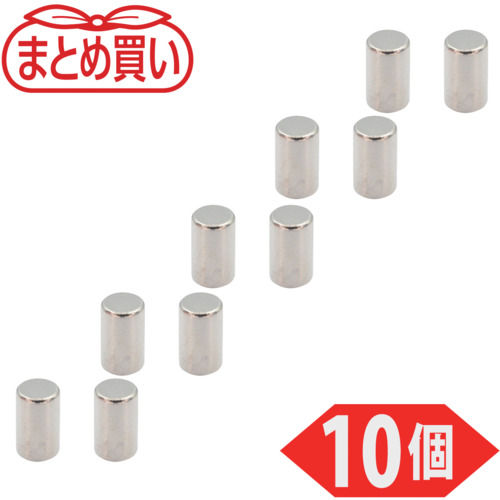 trusco散装购买新近磁铁圆形直径3mm x厚度5mm 10件
圆形ND-FE-B磁铁 TN3-5R-10P