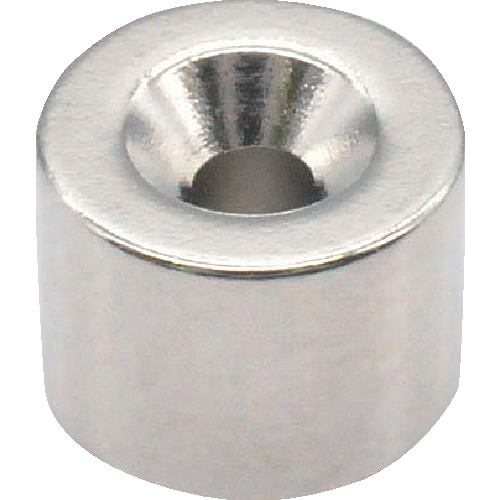 Trusco Neododmium圆形磁铁，带有盘螺钉孔，外径7mm x 5mm m1.6，1件
带有圆形倒计时螺丝孔的霓虹磁铁 T07R05-M1.6