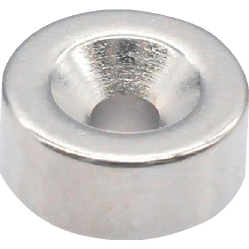 Trusco Neododmium圆形磁铁，带有盘螺钉孔，外径7mm x 3mm m1.6，1件
带有圆形倒计时螺丝孔的霓虹磁铁 T07R03-M1.6