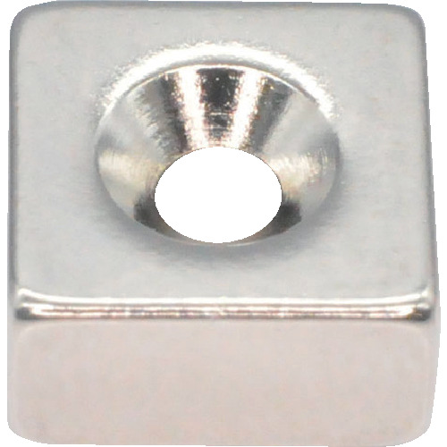 Trusco Neododmium Square Magnet带有盘式螺钉孔8mm x 8mm x 4mm m2 1件
ND-FE-B磁铁 T08K04-M2