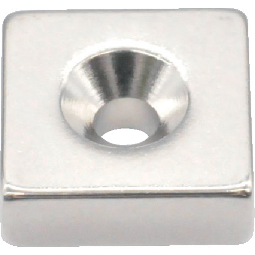 Trusco Neododmium Square Magnet带有盘式螺钉孔9mm x 9mm x 3mm m2 1件
ND-FE-B磁铁 T09K03-M2