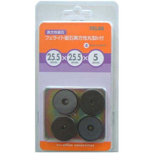 [停产] Velos铁氧体磁铁各向异性圆形K，25.5 x 5 mm 4件
铁氧体磁铁 MRK-25I