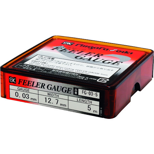 SK Fila量规碳工具钢（相当于SK7）0.10 x 5m
尺度0.10x5m FG-10-5