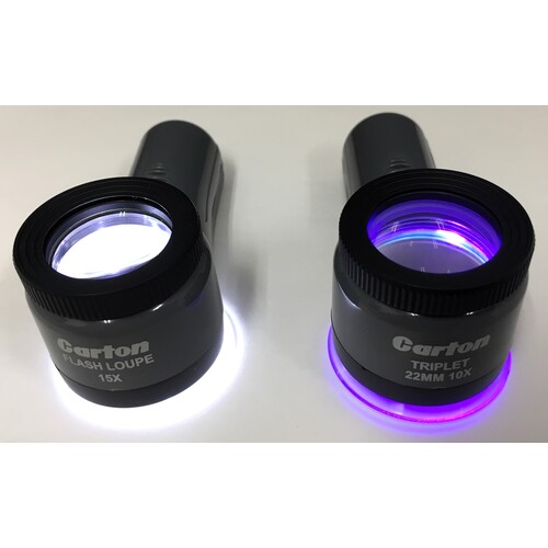 纸箱放大玻璃LED/UV闪光灯放大玻璃15倍
loupe R7648