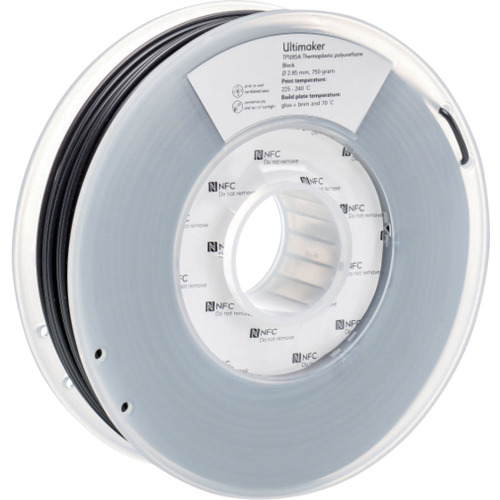 Ultramaker真正的细丝TPU95A黑色2.85mm 750g 1756
