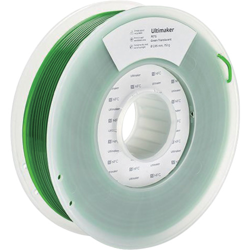 Ultramaker真正的细丝PETG Greentranslucent 2.85mm 750g 227338