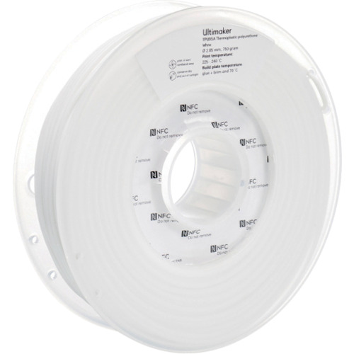 Ultramaker真正的细丝TPU95A白色2.85mm 750g 1755