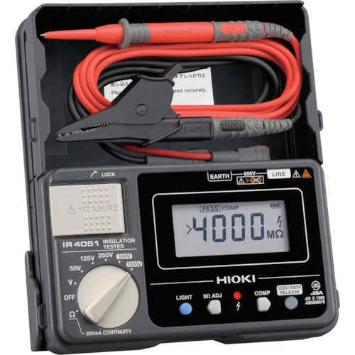 Hioki数字绝缘电阻器（5范围）IR4051-10包括3个文档
绝缘抗性测试仪 IR4051-10SYORUI3TENTUKI