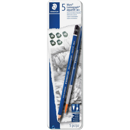 [停产] Stedtler Mars Mars Pumograph Aquarel水彩铅笔6套6
铅笔射击Aquarell 100％PEFC 100A G6