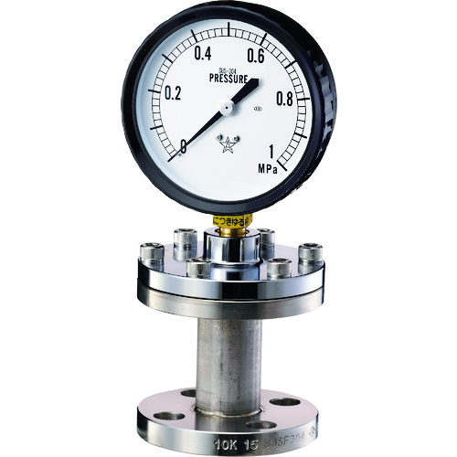 右下　隔膜式圧力计　ＢＦ型　
Diaphragm Seals Pressure Gauge BF type KA-BF-25A-PVC-0.6MPA