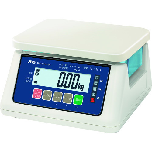 A＆D A＆D防尘和防水量表，用于交易认证无线通信模型SJ-15KAWP-BT
防尘秤 SJ-15KAWP-BT