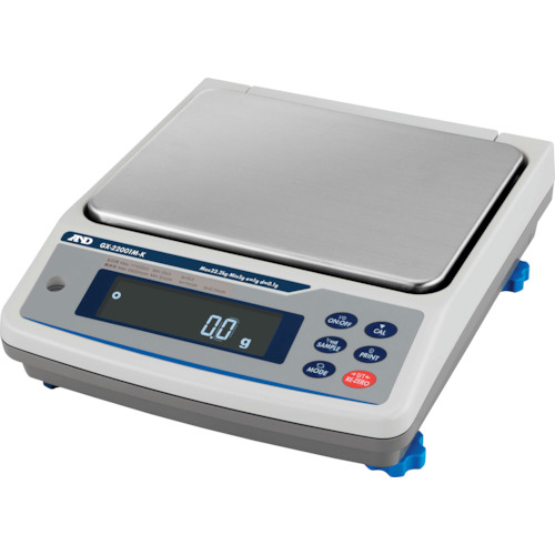 A＆D-内置重量防尘和防水平衡，带认证GX-22001M-K-容量22.2kg x测量1G
高容量精度平衡 GX-22001M-K