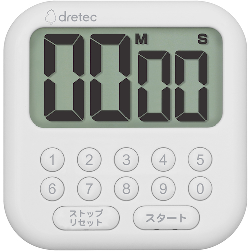 Dretec大屏幕计时器&ldquo;肥皂10&rdquo;白色
数字计时器 T-616WT