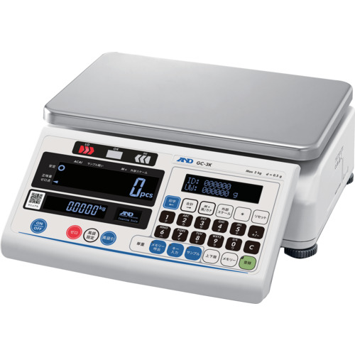 A＆D数量表GC-3K容量3kg x x 小可数单位重量0.1/0.005g，一般校准 GC3K-00A00