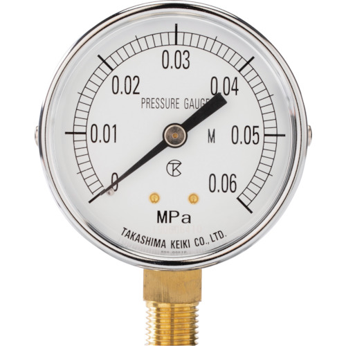 Takashima通用真空表（框架垂直类型，&phi;60）压力范围0.0--0，1MPA G1/4 [1011901]
真空表 1011901
