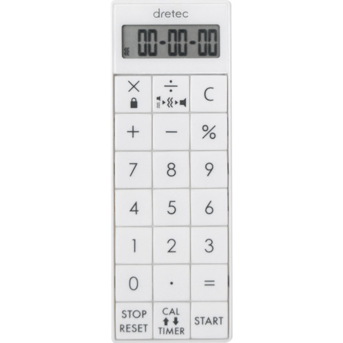 用计算器白色的DRETEC VIBE计时器
计算器计时器带时钟 CL-124WT