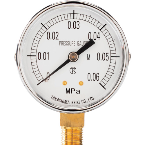 Takashima通用蒸汽压力表（框架垂直类型，&phi;60）压力范围0.0-1 MPa G1/4
压力计 101111040