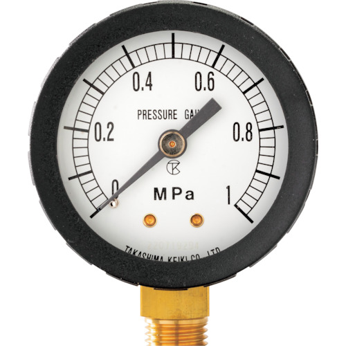 takashima塑料压力表（框架垂直类型，&phi;60）压力范围0.0-0.4 MPa R1/4 [1212040]
压力计 1212040