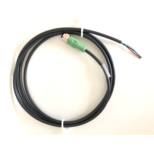 Nagano PUR电缆带有M12连接器，直5m
PUR电缆 M12CABLE-S5PUR