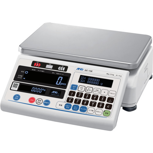 A＆D对抗GC-15K容量15kg x 小可计数器重量为0.4/0.02g，JCSS校准 GC15K-00J00
