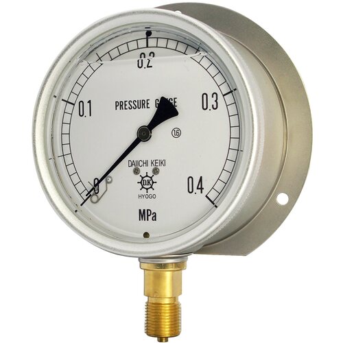 Daiichi仪器制造有限公司，含甘油的压力表（铝制案例）BU：R1/2：100：0.2/-0.1：MPA GRK-941B-0.2/-0.1