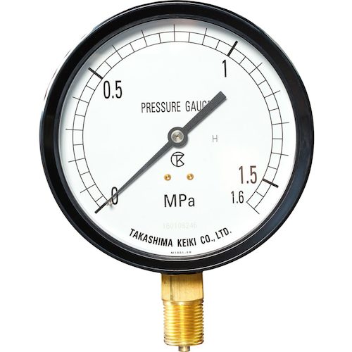 takashima塑料压力表（框架垂直类型，&phi;100）压力范围0.0-1.6 MPa R3/8 [1228116]
压力计 1228116