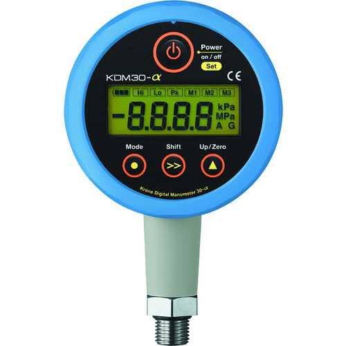 Krone高精度数字压力表KDM30量规压力外部动力驱动驱动器（24V）蓝色
高精确数字压力计KDM30量规外电源（24V）蓝色 KDM30ALPHA-70MPAG-M-BL