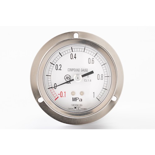 Takashima通用压力表（D框架嵌入式类型，边缘，&phi;75）压力范围0.0-2.5 MPa G3/8 [1025125]
压力计 1025125