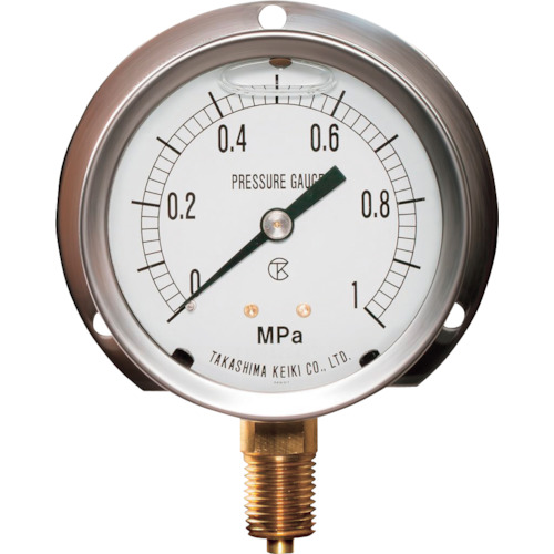 takashima甘油入口压力表（B框架垂直类型，&phi;100）压力范围0.0-4 MPa R3/8 [1330140]
压力计 1330140