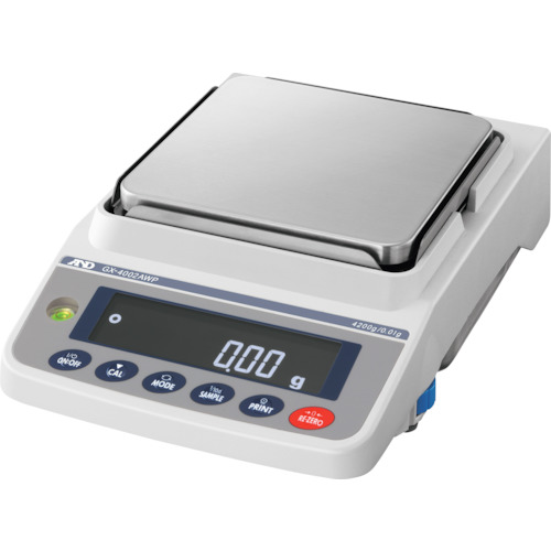 A＆D防尘和防水通用平衡，内置重量用于校准GX-4002AWP容量4200G x 低显示0.01g，使用JCSS校准
平衡 GX4002AWP-00J00