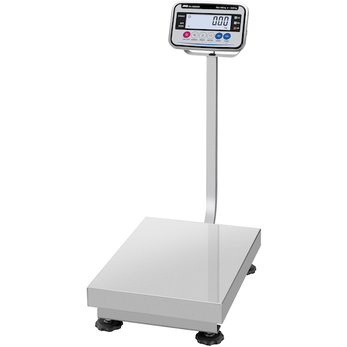 A＆D防尘和防水平台尺度FG-150KCLWP容量150kg x 低显示0.005-0.05kg，使用JCSS校准
防水平台比例 FG150KCLWP-JA-00J00