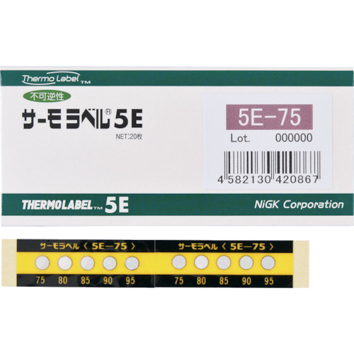 Nichio Giken Thermo标签5点显示室外兼容类型不可逆210度
Thermo标签5E 5E-210