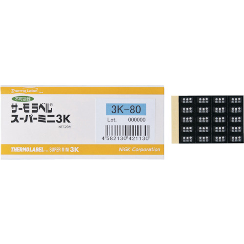 Nichio Giken Thermo标签超级迷 3点显示不可逆的130度
Thermo标签Supermini 3K 3K-130
