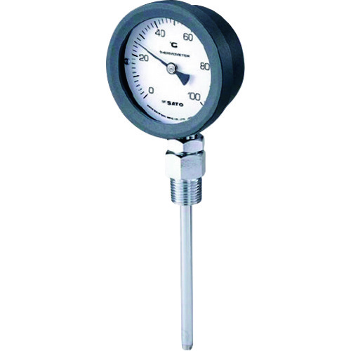 佐藤　バイメタル式温度计ＢＭ－Ｓ－７５Ｐ　０～１００℃１５０Ｌ（２１０３－００）　
BM-S-75P Series Bimetal Thermometers(Stock item) BM-S-75P-6