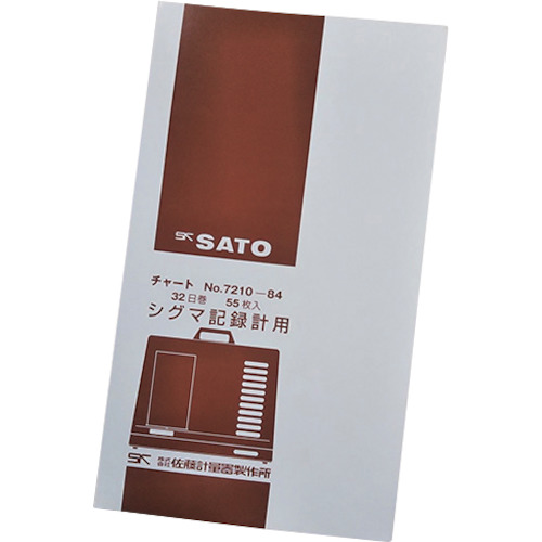 Sato记录纸32天卷，用于2型Sigma卷，温度和湿度计平原纸（7210-84）
32 Sigma 2热码图 7210-84