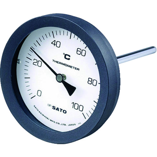 佐藤　バイメタル式温度计　ＢＭ－Ｔ－１００Ｐ　０～１５０℃　１５０Ｌ　（２０８０－５６）　
BM-T-100P Series Bimetal Thermometers (Stock item) BM-T-100P-9