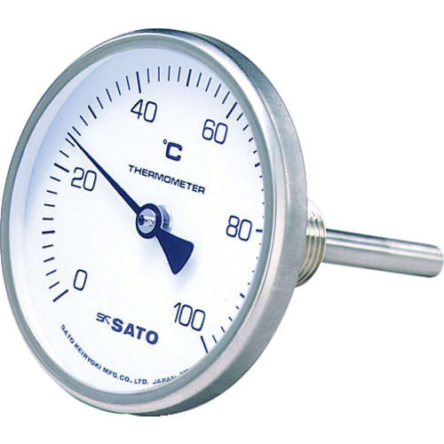 佐藤　バイメタル式温度计ＢＭ－Ｔ－７５Ｓ　－３０～５０　６０Ｌ（２１１０－１０）　
BM-T-75S Series Bimetal Thermometers(Stock item) BM-T-75S-1