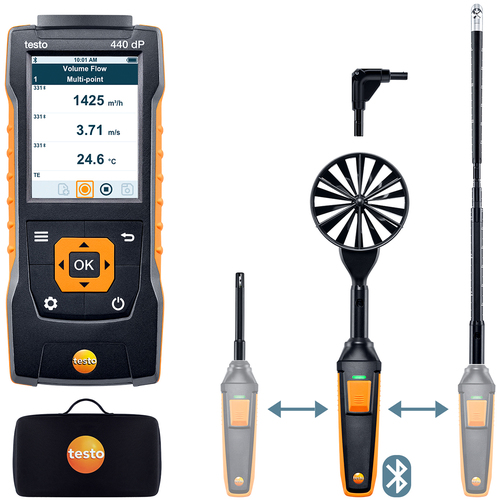 testo叶片类型风速计testo 440dp扇形计组合集2 0563 4410