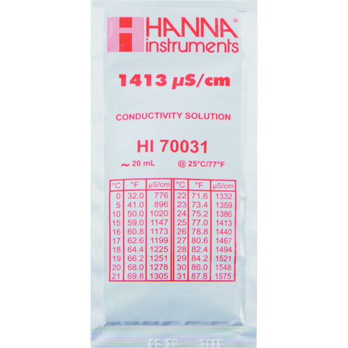 Shinwa标准解决方案 - 用于电导率校准-1413&mu;s/cm -6袋
校准介质 73035