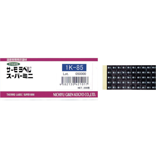 Nichio Giken Thermo标签超级迷 1点显示不可兑现性110度
Thermo标签Supermini 1K 1K-110