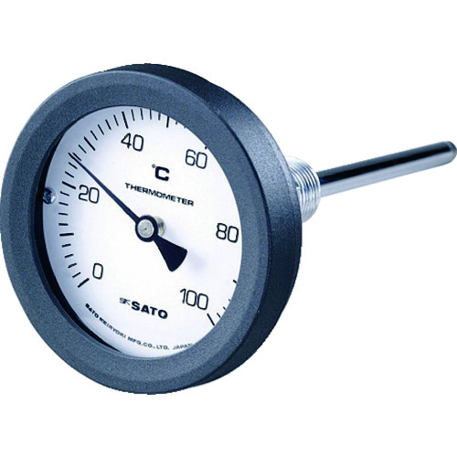 佐藤　バイメタル式温度计ＢＭ－Ｔ－７５Ｐ　０～１００℃１５０Ｌ（２０９１－００）　
BM-T-75P Series Bimetal Thermometers(Stock-item) BM-T-75P-6