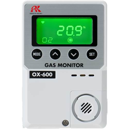 Riken简单的固定氧气浓度仪OX-600（0-25 vol％）遥感器（3M）DC 24V规格 OX600-03C 01