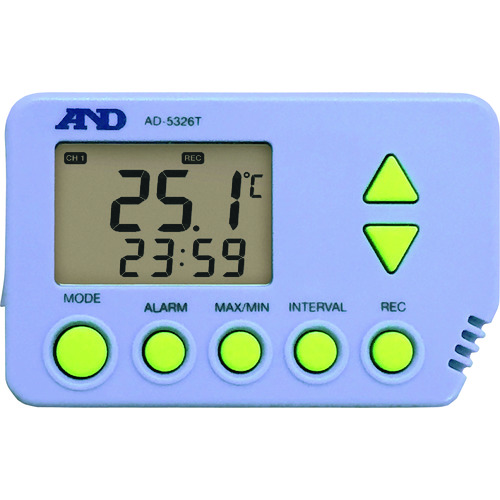 具有通用（ISO）校准的A＆D温度数据记录器AD5326T（检查报告 +可追溯性系统）
热数据记录仪 AD5326T-00A00