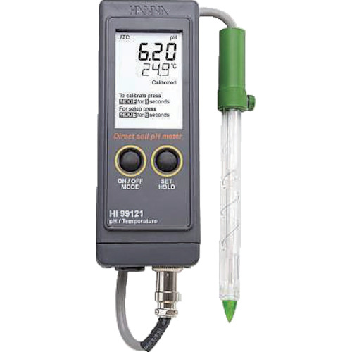 ＡＳ　土壌用ｐＨ／温度计ＨＩ　１２９２Ｄ 2-8606-11