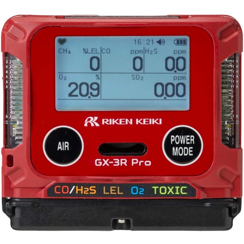 Riken个人安装的多气检测器GX-3RPRO（甲烷，氧气，一氧化碳，氰化氢）可充电电池规格[蓝牙兼容] GX-3R PRO BM1E5E7L1