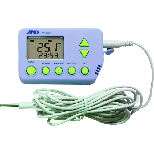 A＆D温度数据记录仪（带外部温度传感器）AD5326TT通用（ISO）校准（检查报告 +可追溯性系统）
热数据记录仪 AD5326TT-00A00