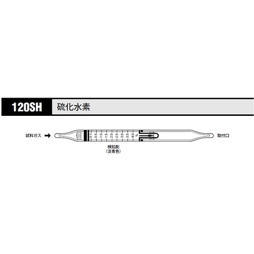 作为气体检测管硫化氢120SH（10片） 8-5354-01